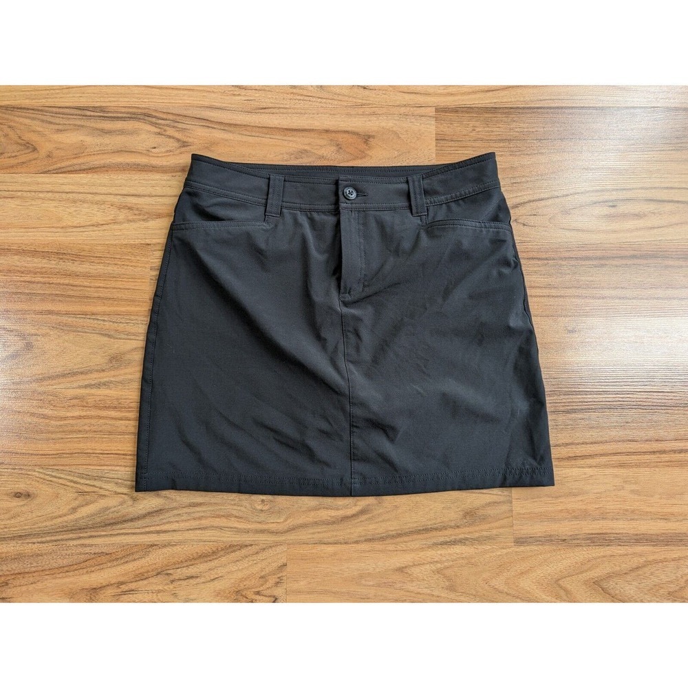 Eddie Bauer Skirt Womens 6 Black Skort Liner Travex Active Nylon/Spandex A3